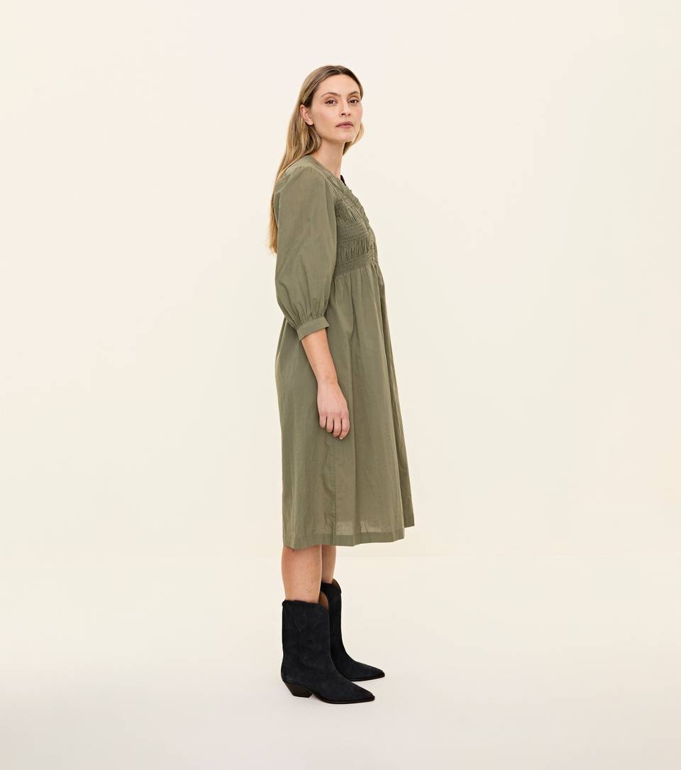 Smoggy Green Garden Dress