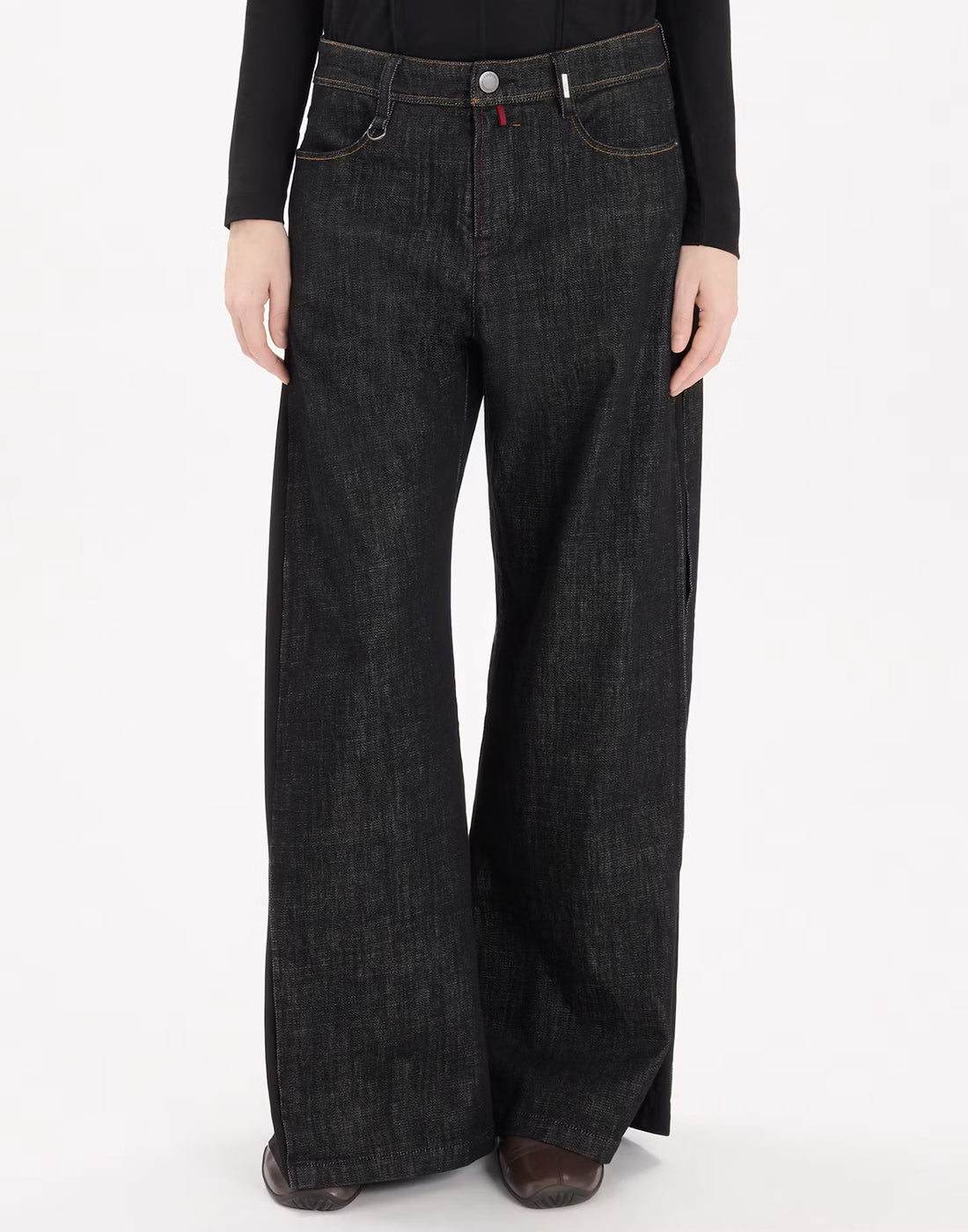 Innovate Wide Leg Insert Denim Jeans | HIGH Couture