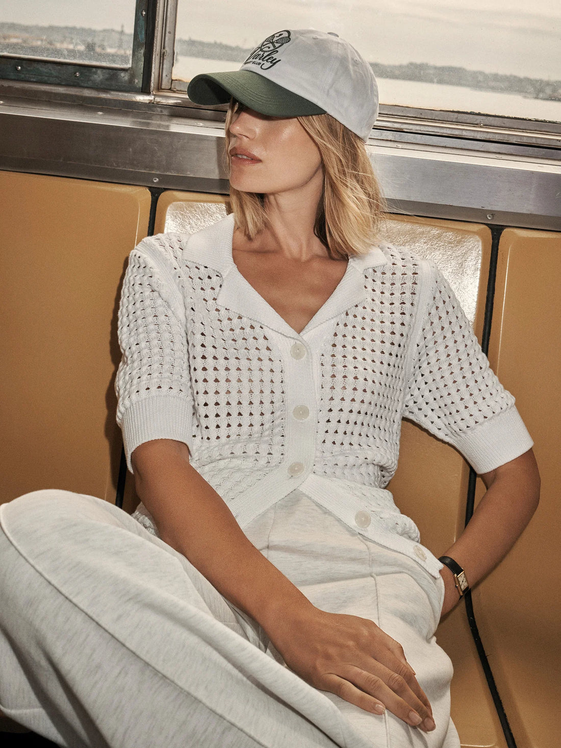Ellie White Knit Shirt