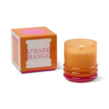 Glass Candle Orange and Hot Pink - Infrared Mango