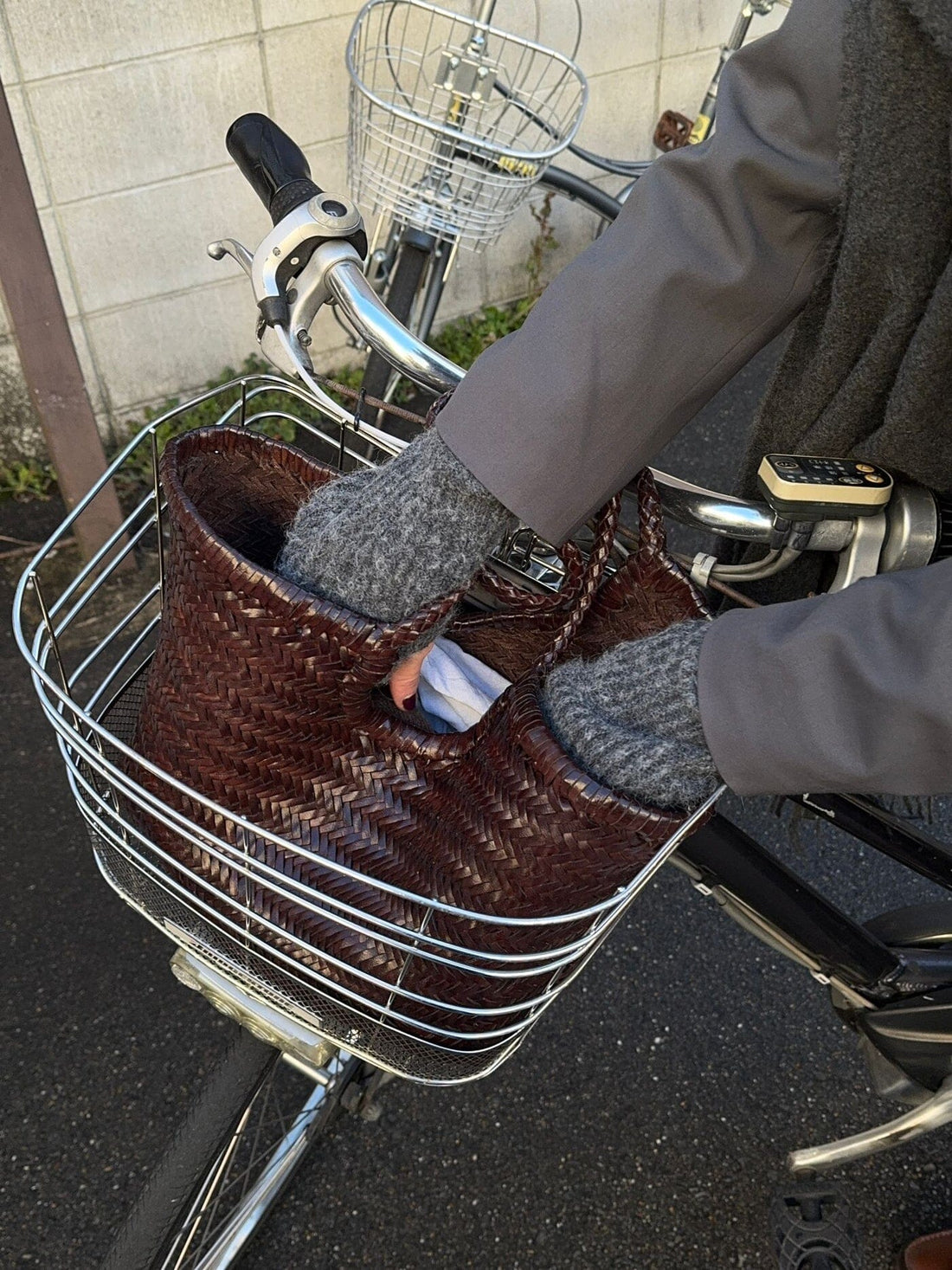 Brown Woven Leather Tote Bag
