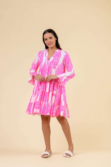 Lobster Dress in Emperor Neon Pink