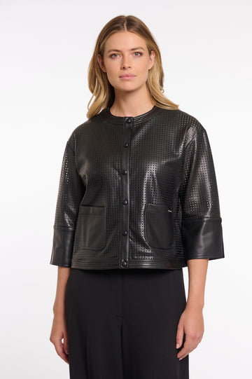 Abou Black Perforated Jacket