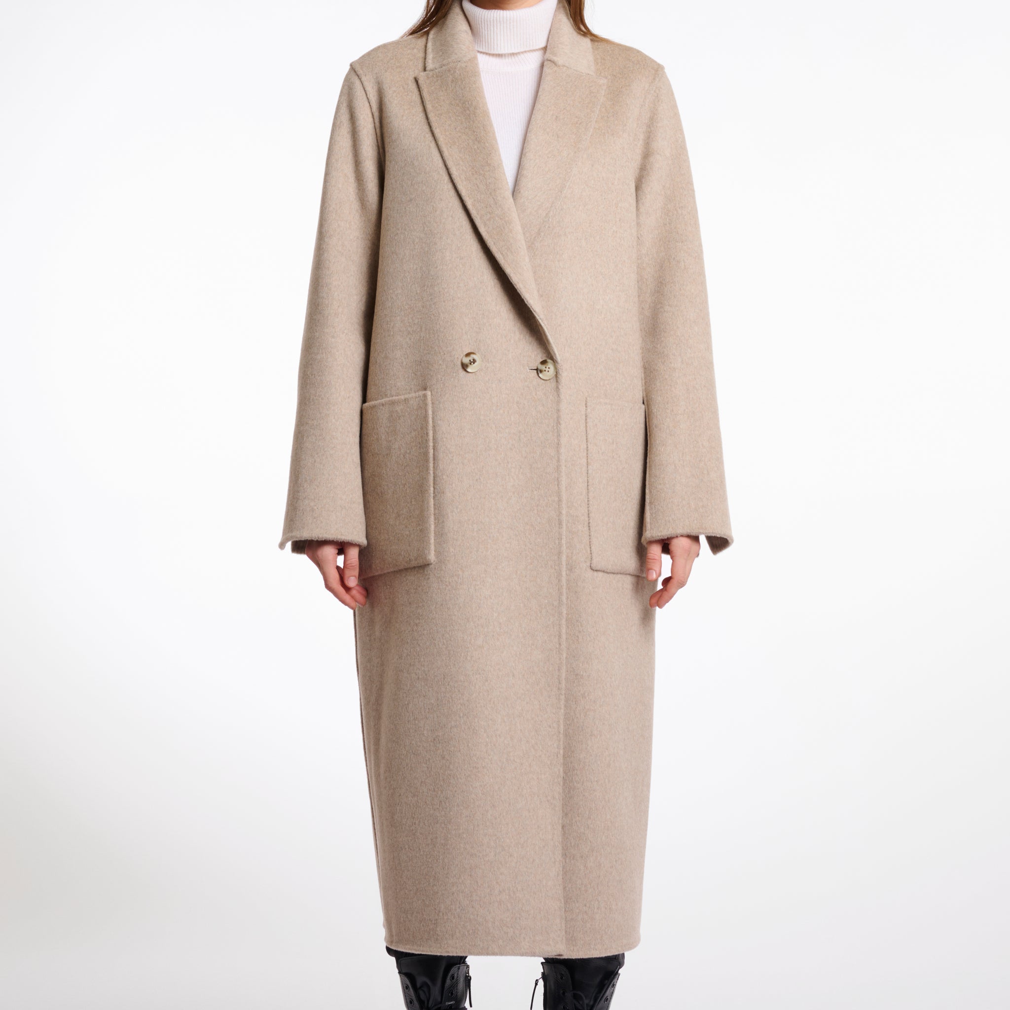 Adria double breasted reversible coat
