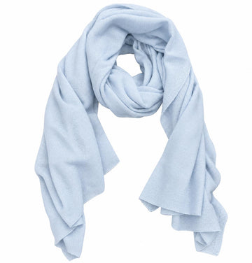 Cashmere Pearl Blue Large Scarf Wrap