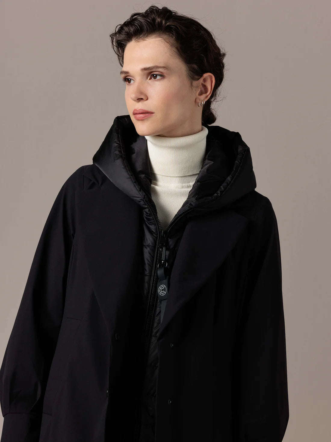 Black Technical Blazer Coat