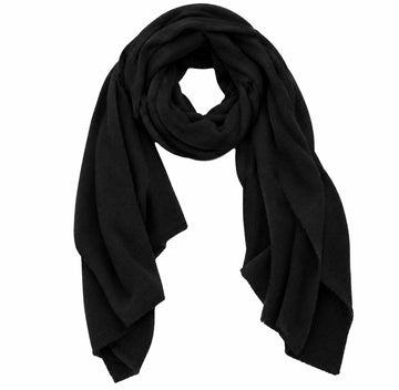 Cashmere Black Large Scarf Wrap