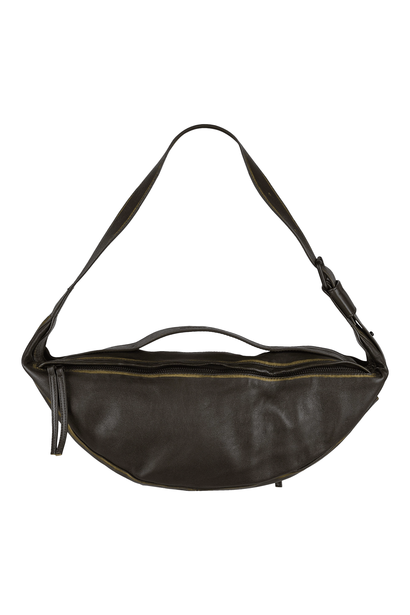 Chocolate Brown "Blue" Leather Bumbag