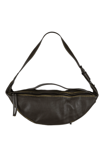 Chocolate Brown "Blue" Leather Bumbag