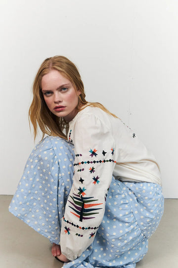 Bonnie White Embroidered Shirt