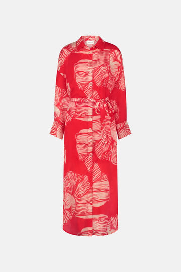 Denis Red Shelley Dress