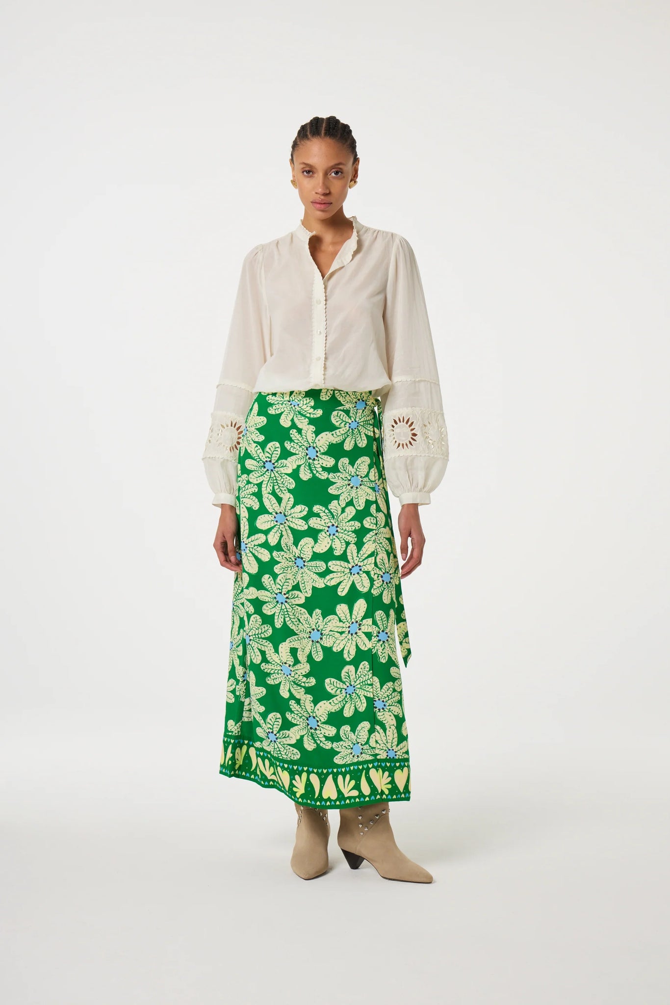 Bobo Green Glow Bali Palms Skirt