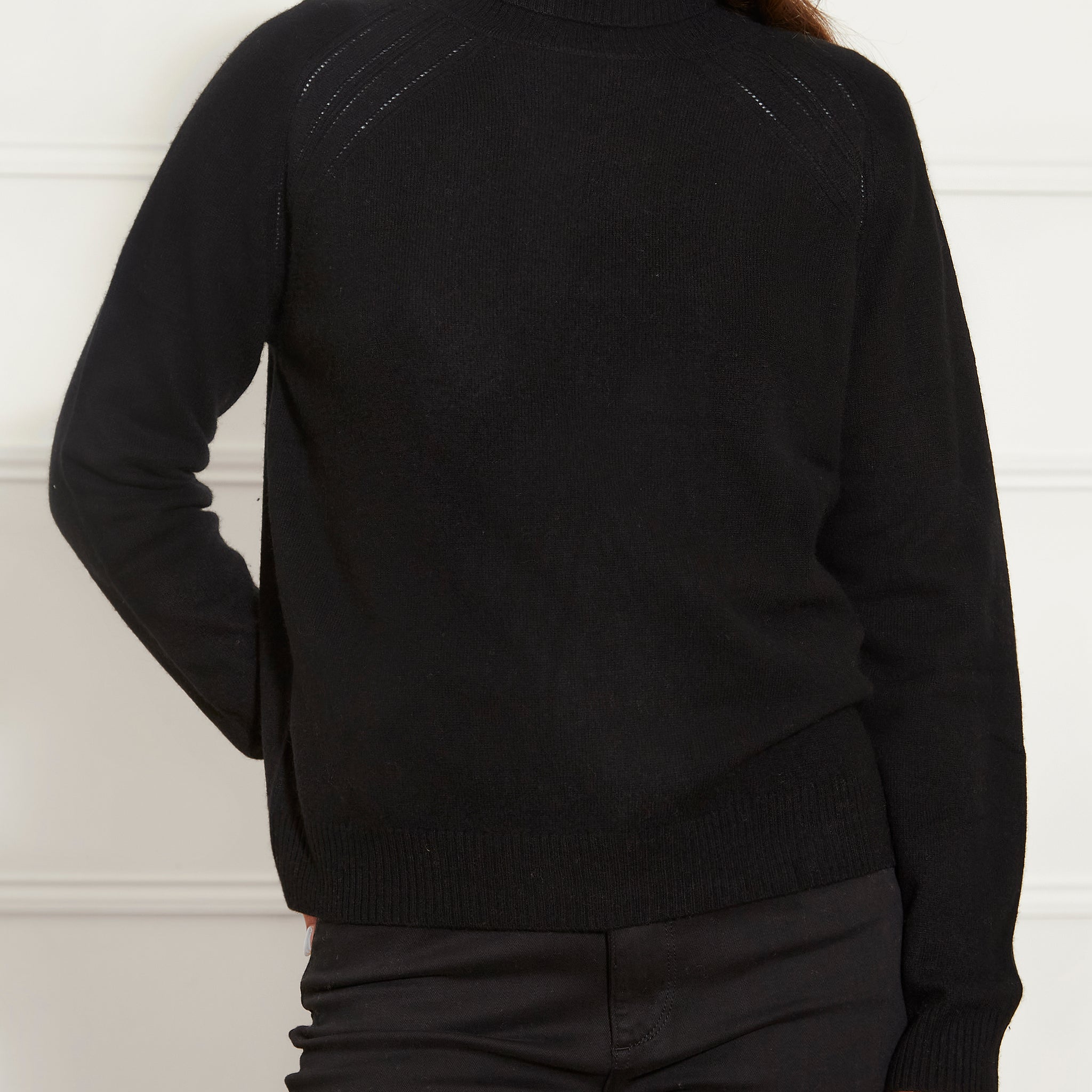 Justin Black Roll Neck Sweater