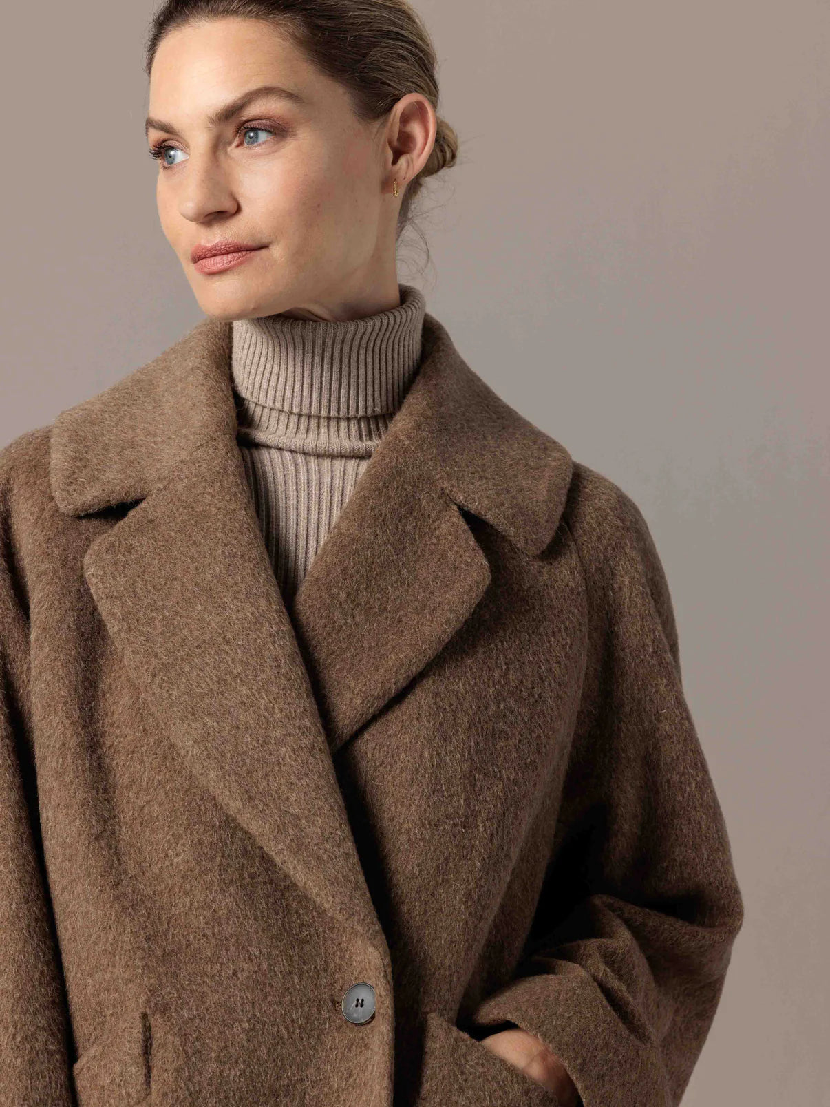 Ulla Tabacco Wool Mix Blazer Coat
