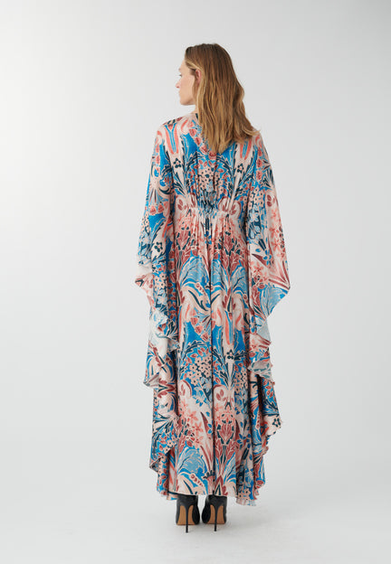 Miriam Silk Maxi Dress in Palazzo Allure print