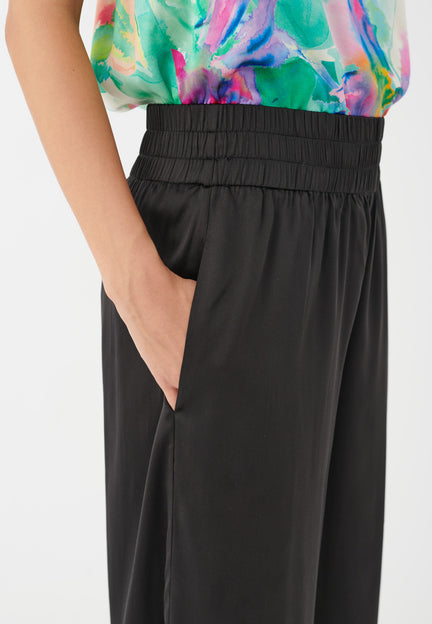 Shop the Margo Black Silk Wide Leg Pants by Dea Kudibal at Jessimara.com