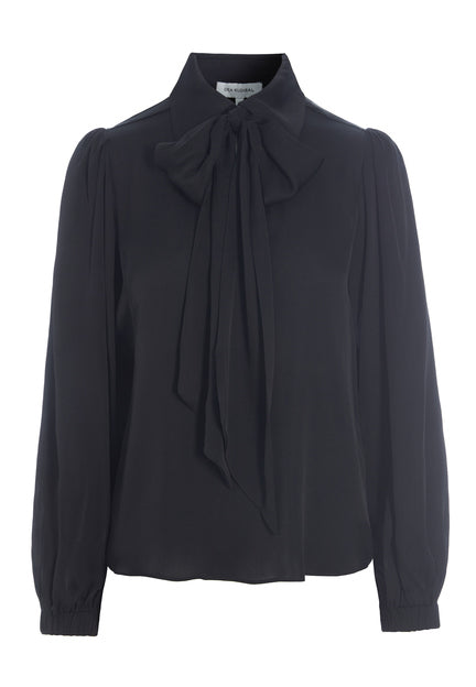 Kikki Black Silk Shirt