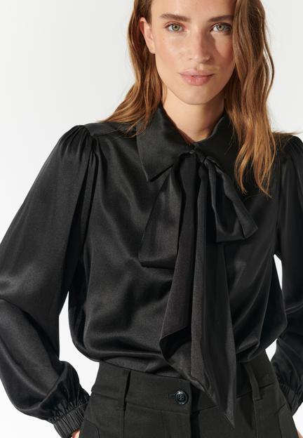 Kikki Black Silk Shirt
