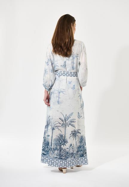 Salma Empire Print Dress