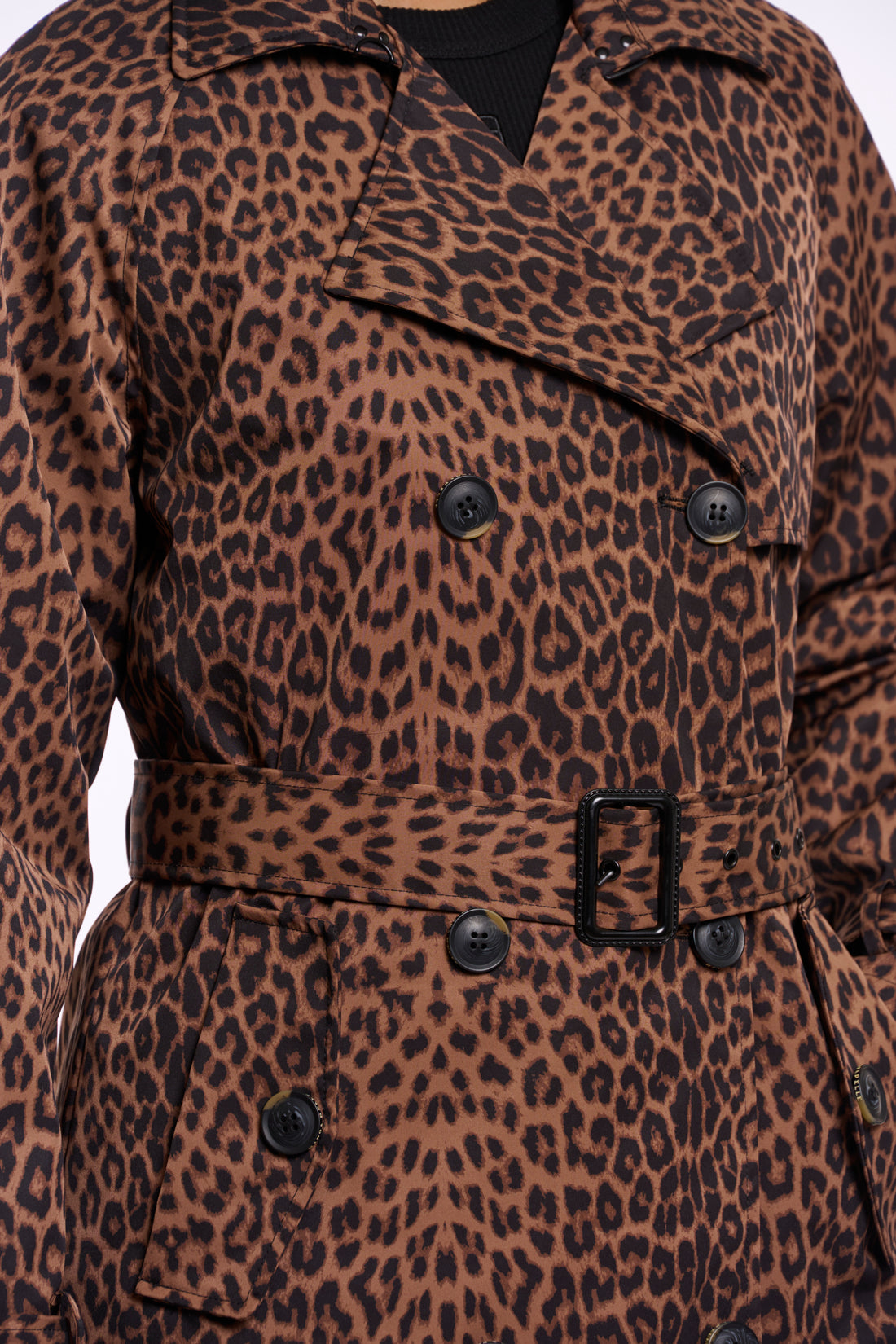 Era Leopard Double Breasted Coat