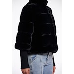 Feline Black Faux Fur Jacket
