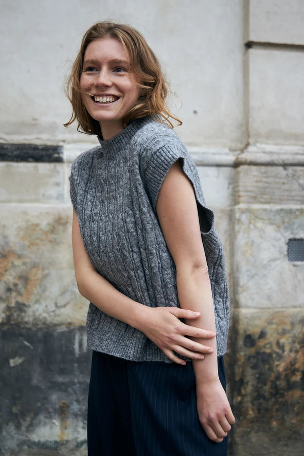 Finn Grey Knit Vest
