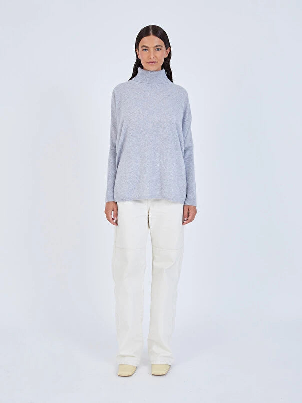 Margareth Grey Poncho Jumper