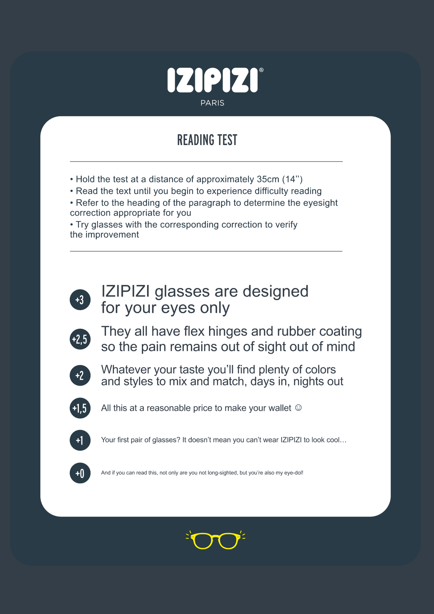 Izipizi 'Havane' #D Reading Glasses