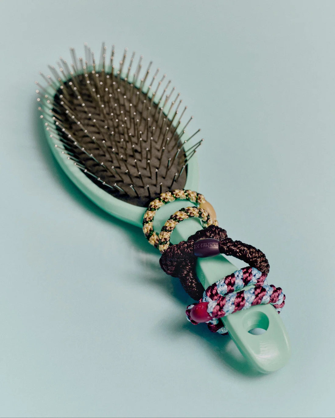 KKNEKKI Coffee Glitter Stripe Hair Tie