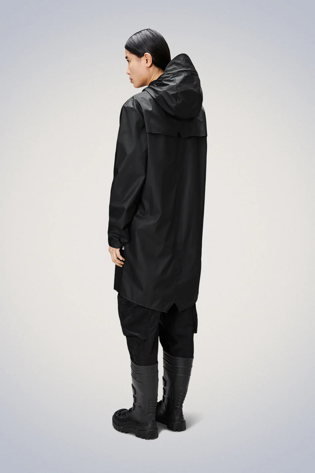 Black Long Raincoat