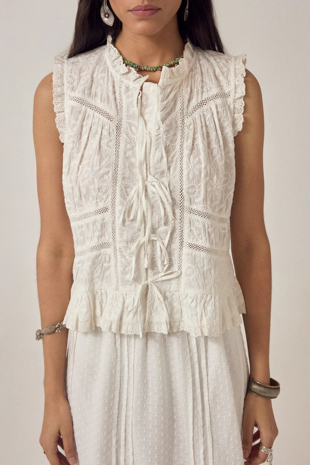 Romantic Ameba Camila White Top
