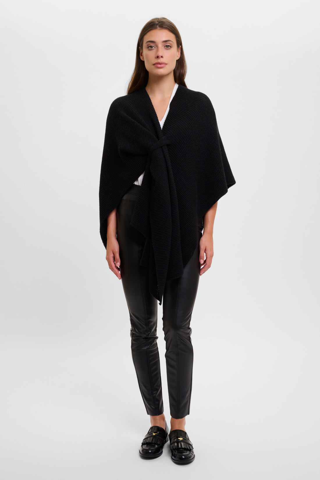 Maviza Black Knit Cape