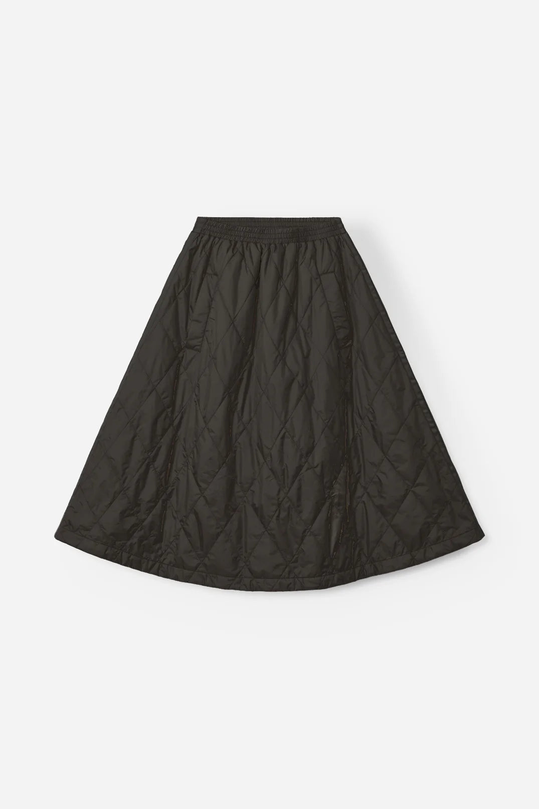 Nicoline Black Quilted Midi Skirt