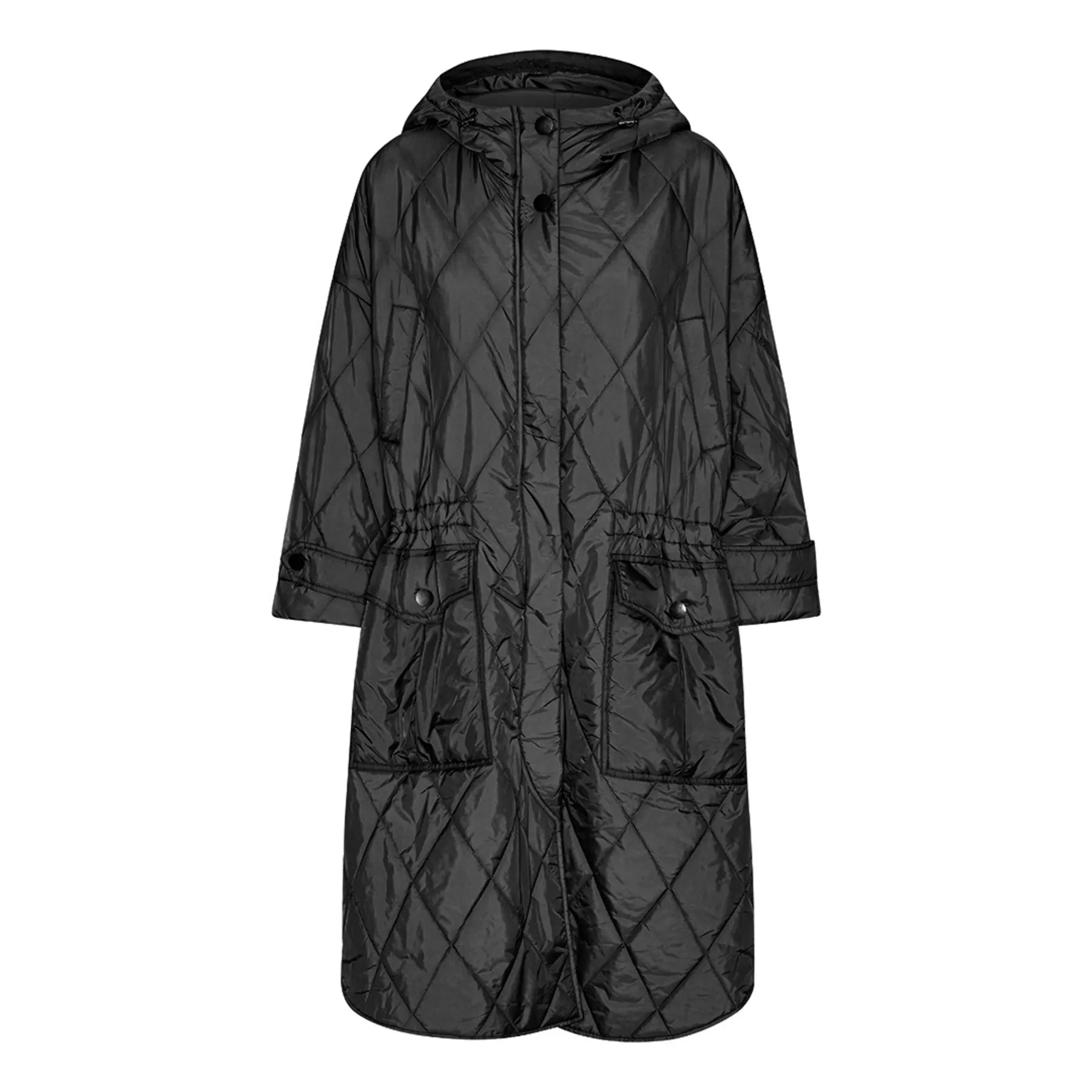Nevada Poncho Coat in Black