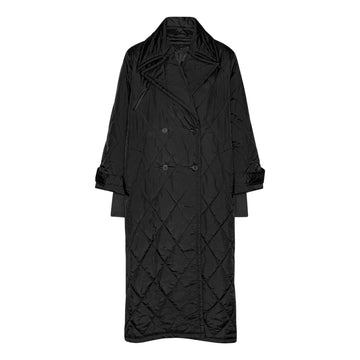 Nova Long Belted Coat in Black