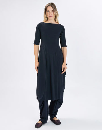 Navy New Messenger  Short Sleeved Dress