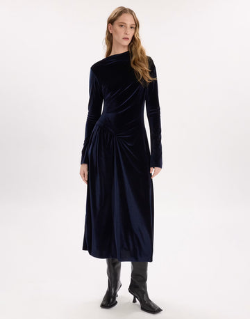 Dare Navy Velvet Dress