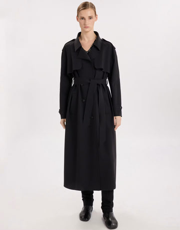 Smuggler Black Trench Coat