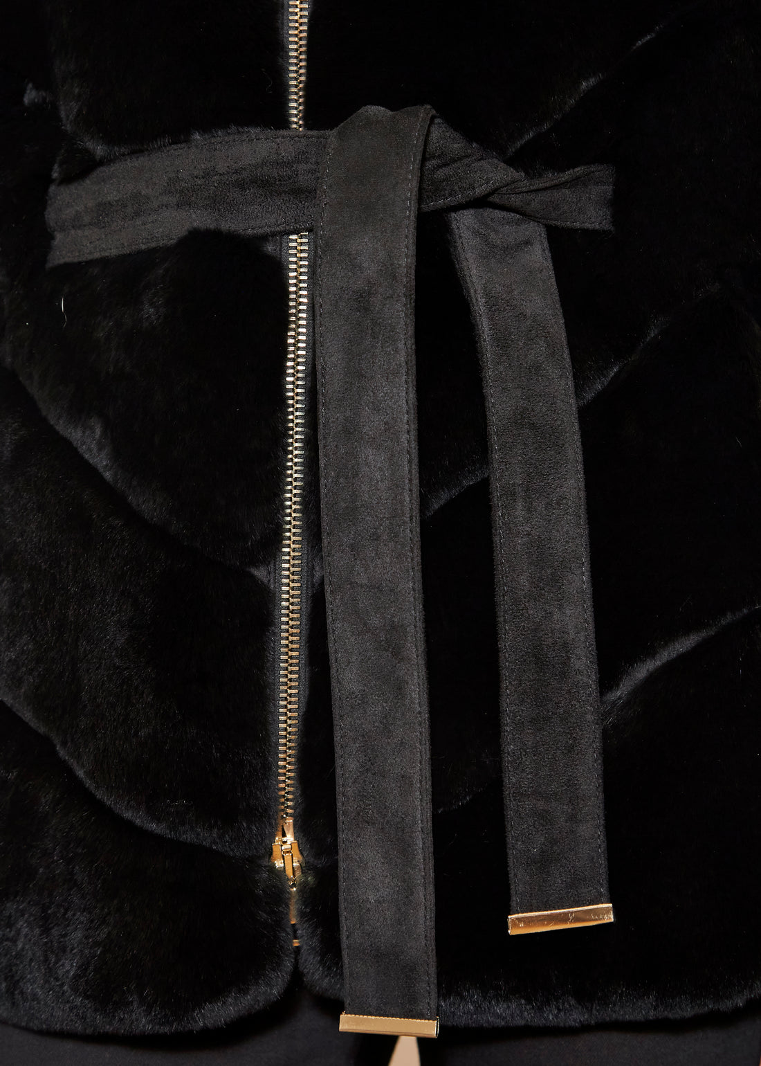 Black Rex Rabbit Cape Coat