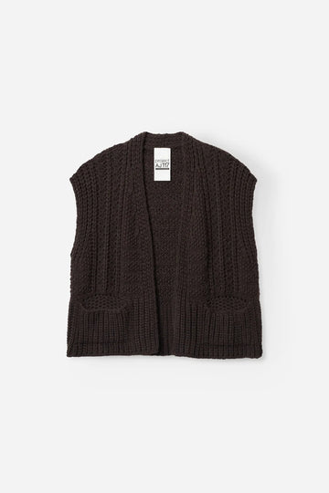 Susie Coffee Knitted Gilet