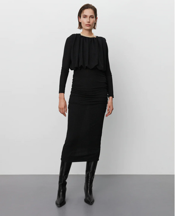 Marion Black Midi Length Dress