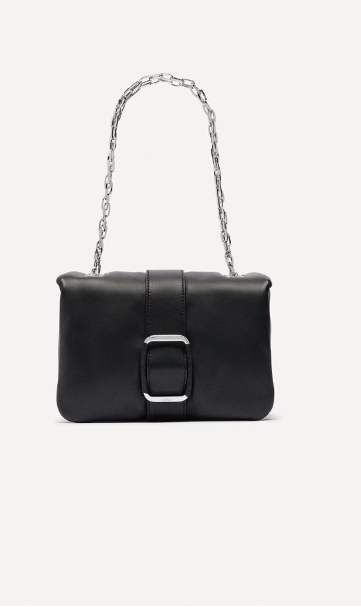Teddy Nappa Puff Leather Bag Black