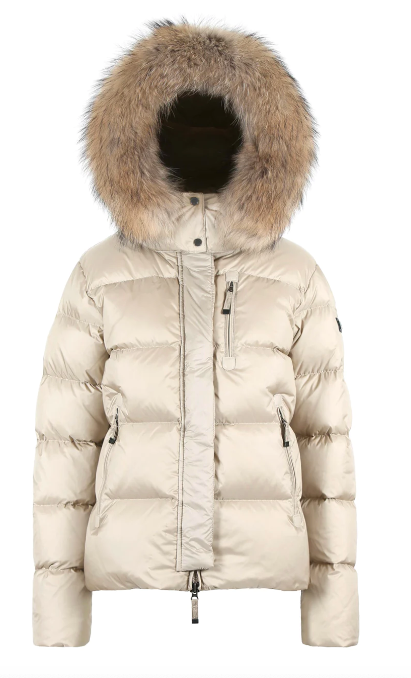 Stella Short Zip Puffer Coat Sand