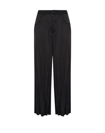 Acceptance Wide Leg Pleated Trousers Black