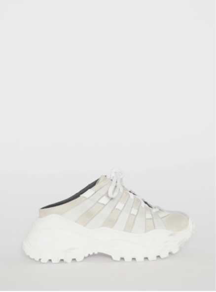 White Backless Chunky Trainers