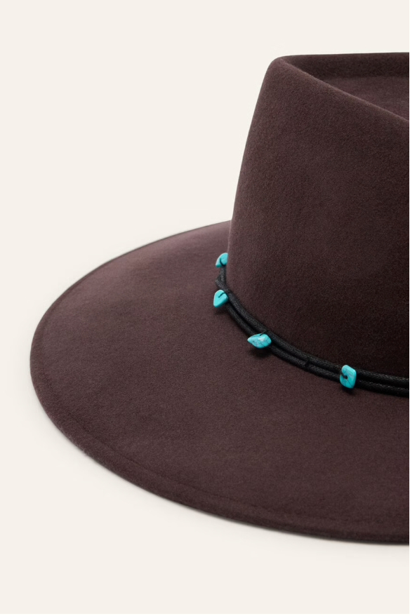 Brown Huston Hat Wide-Brimmed Hat