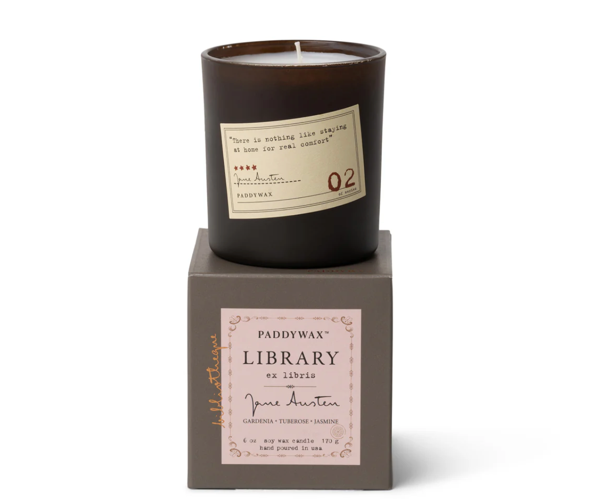 Library Candle (170g) - Jane Austen - Gardenia/Tuberose/Jasmine