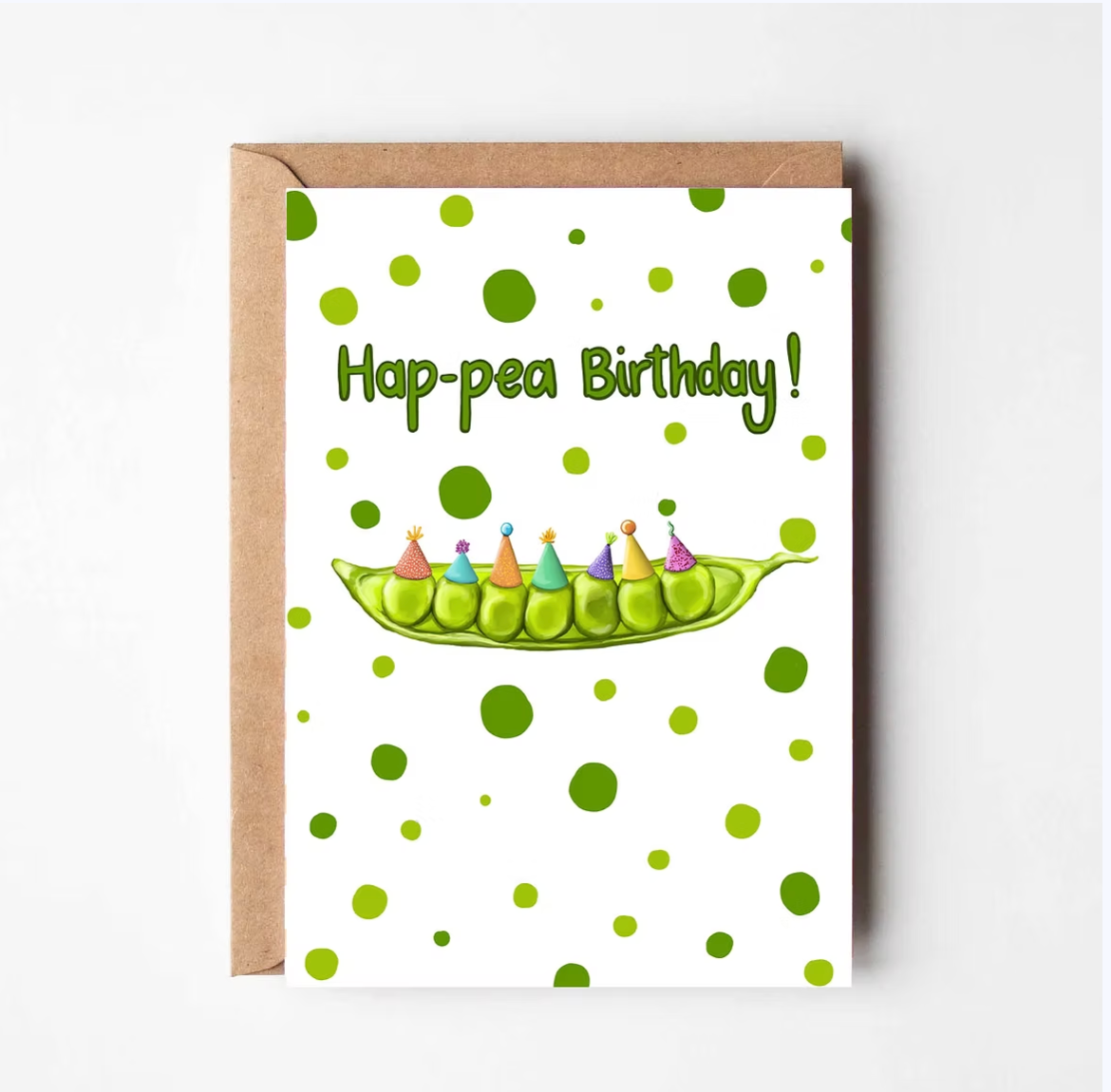 Hap-pea Birthday - A Pea Themed Birthday Card