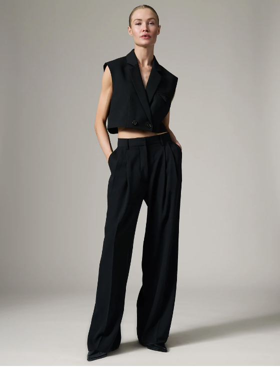 Marnie Black Waistcoat With Tie