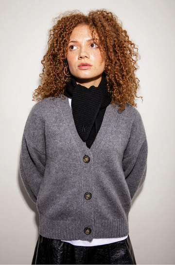Knitted Cashmere Black Neck Tie